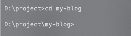指令进入博客文件夹